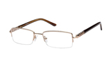 Kubni Ladies Semi-Rimless Bronze Rhinestone Frames