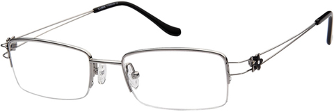 Kubni Titanium Flower Semi-Rimless Frame