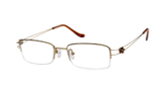 Kubni Titanium Flower Semi-Rimless Gold Glasses